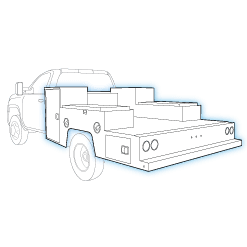 Truck with drawer pack storage