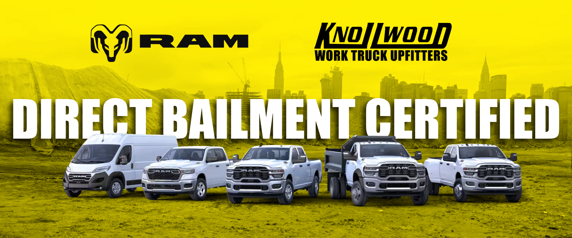 RAM trucks and ProMaster van available through the Knollwood bailment program